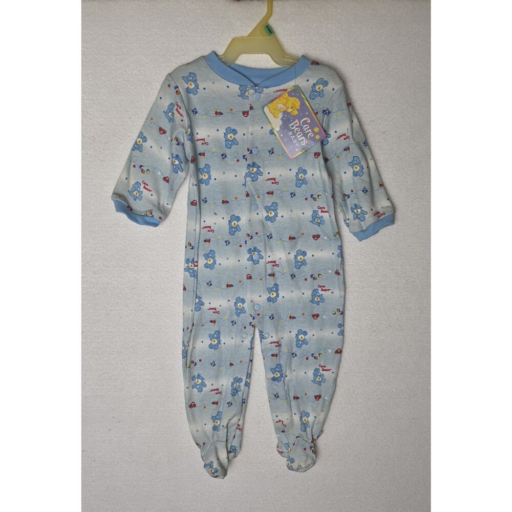 Vintage Y2K 2002 Care Bears Infant Baby Bodysuit Sleeper 6-9 Months NWT